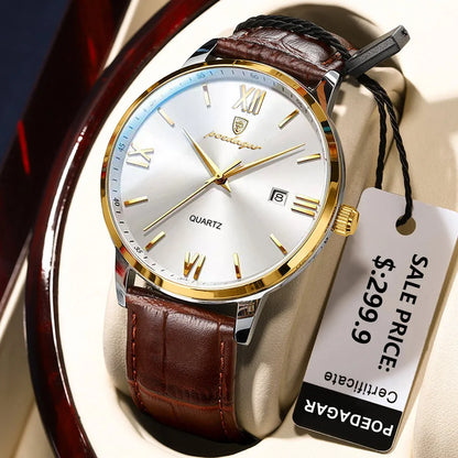 Leather Men Quartz Luxury Watches by Anti Spier