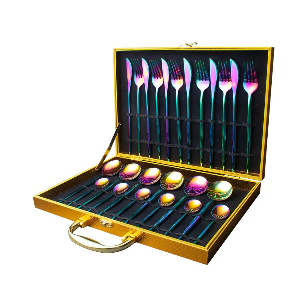 24 Pieces Luxury Cutlery Set by Anti Spier