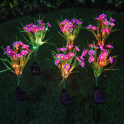 Solar Garden Lights LED Flower Stake Lamp Outdoor Yard Waterproof Patio Decor by Anti Spier