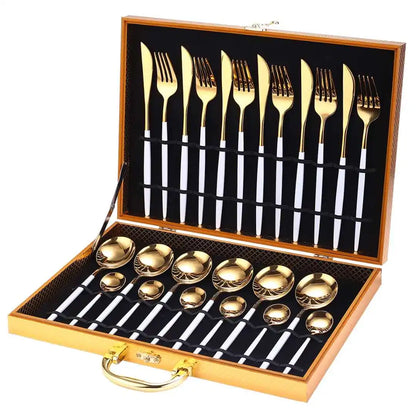 24 Pieces Luxury Cutlery Set by Anti Spier