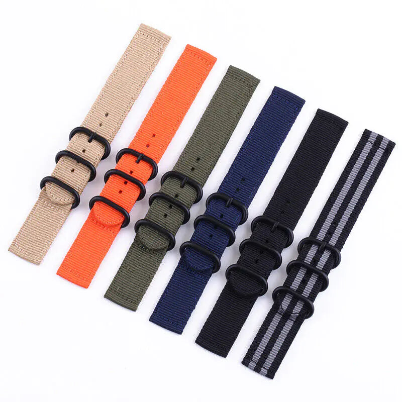 18mm 20mm 22mm Durable Military Woven Nylon Wrist Watch Band Quick Release Strap by Anti Spier