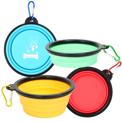 Collapsible Dog Bowls - Dishwasher Safe Food Grade Silicone Portable Pet Bowls by Anti Spier