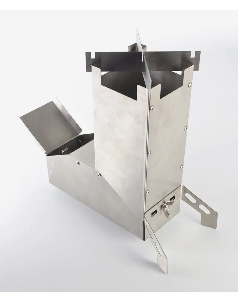 Stainless Steel Folding BBQ Grill for Camping and Firewood by Anti Spier