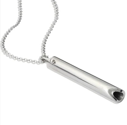 Titanium Whistle Steel Pendant Necklace by Anti Spier