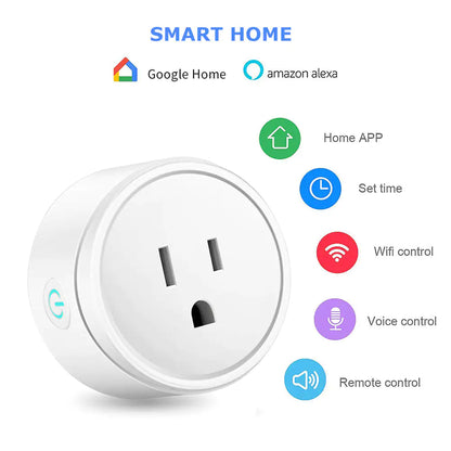 Smart Home Outlet Control By Google Home Assistant Or Amazon Alexa In Pack Of 2 Or 4 by Anti Spier