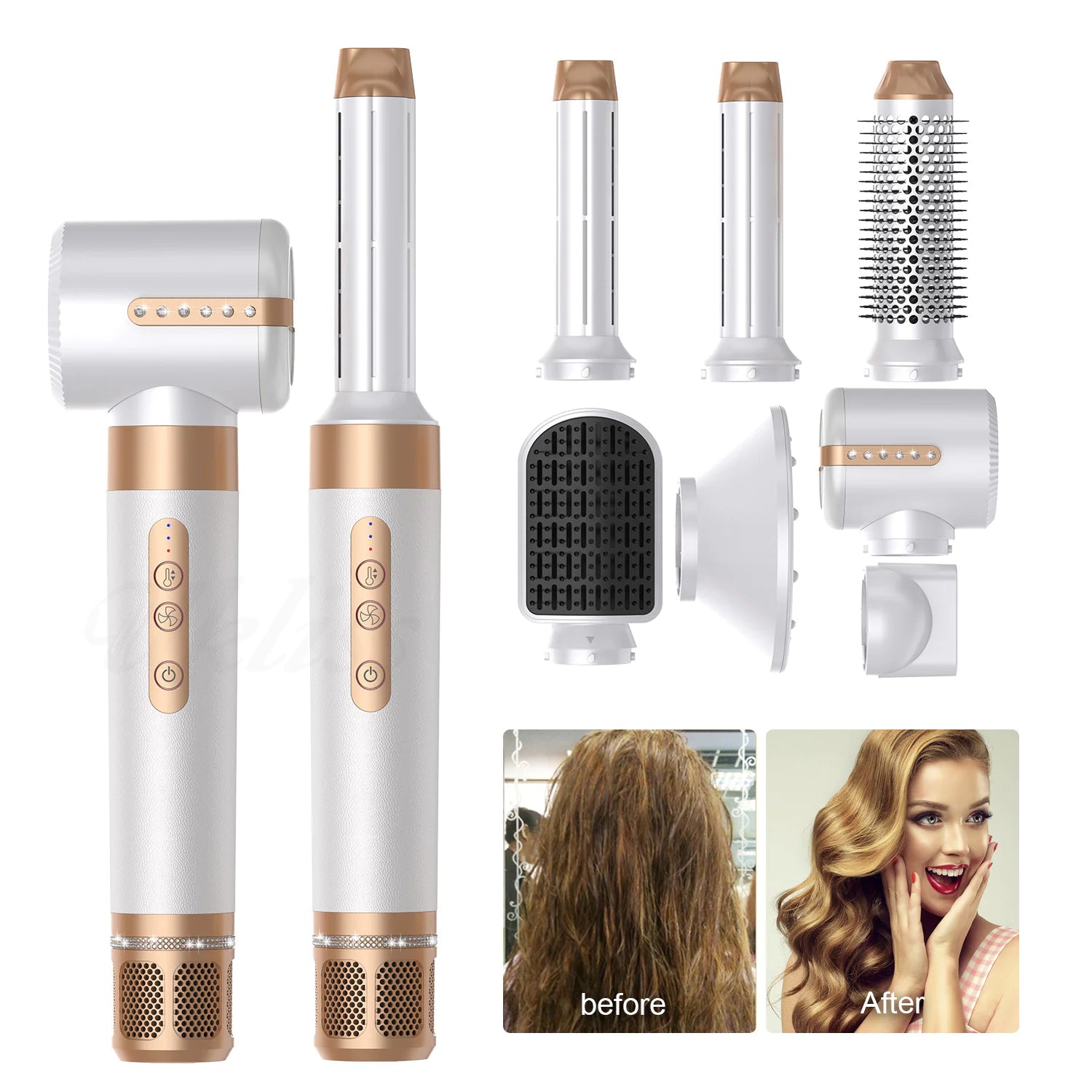 7-in-1 Hot Air Hair Styling Comb by Anti Spier