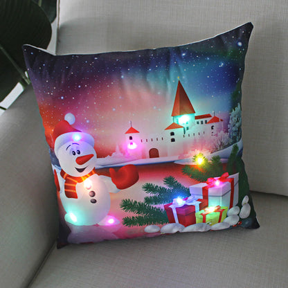 Super Soft Plush Christmas LED Lantern Pillowcase by Anti Spier