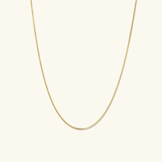 Gold Dainty Baby Curb Chain by Anti Spier