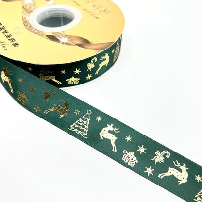 Ribbon Printed Christmas Design Decoration Gift Packing by Anti Spier