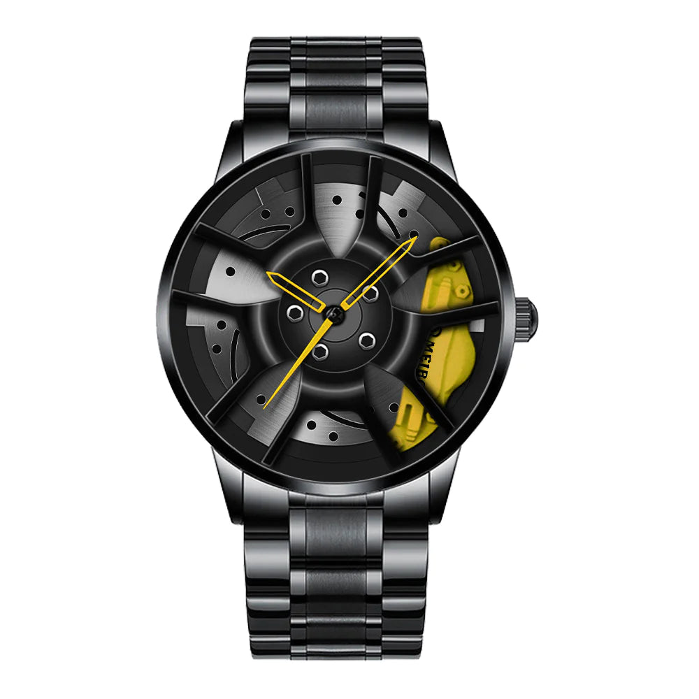 Men's Vacuum Plating Wheel Style Quartz Watch by Anti Spier