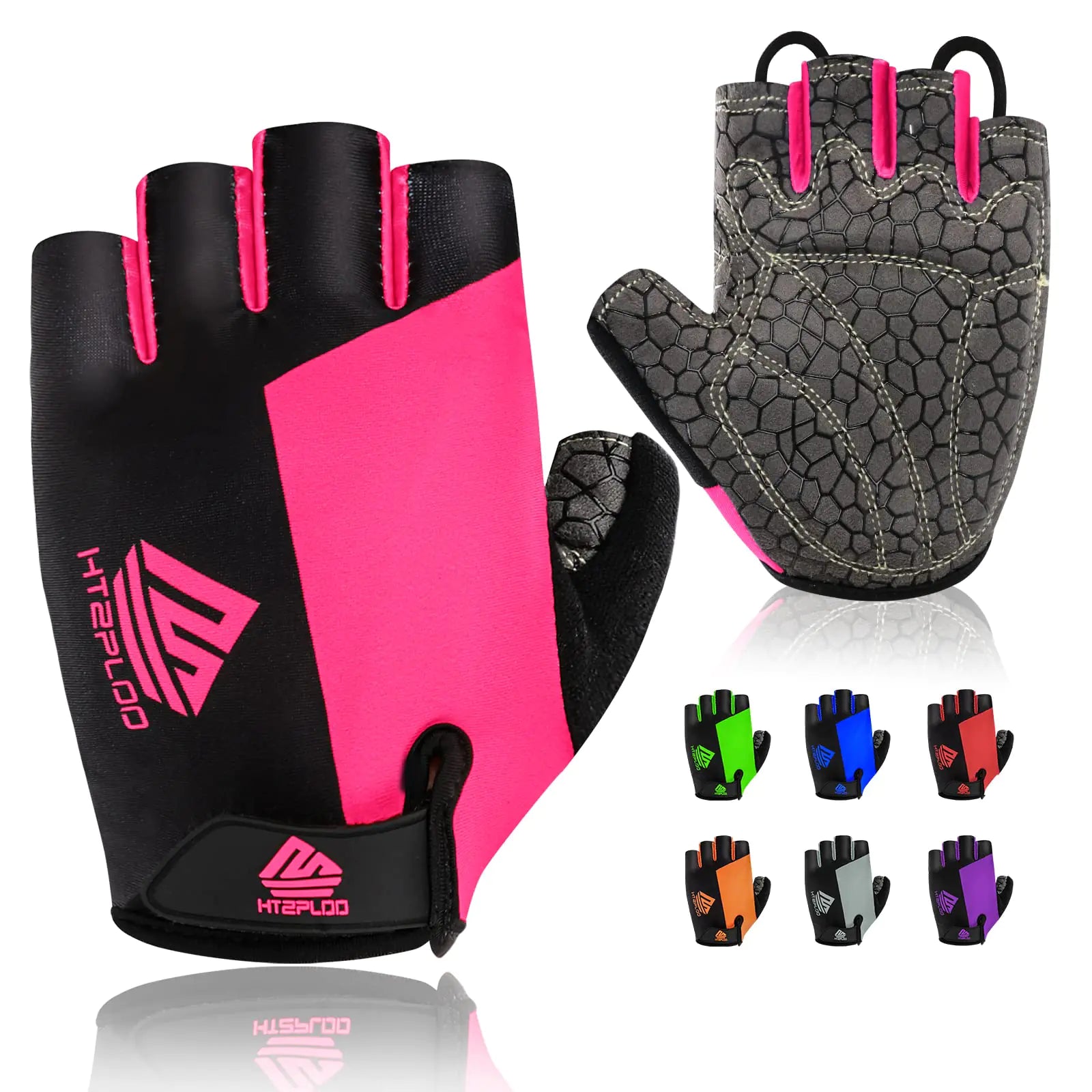 Bike Gloves Cycling Gloves Biking Gloves Bicycle Gloves for Men Women with Anti-Slip Shock-Absorbing Pad,Light Weight Half Finger Gloves for Cycling Workout Training Outdoor Black&gray X-Large by Anti Spier