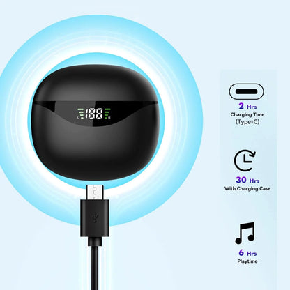 Bluetooth Earbuds Headset 5.3 Wireless Noise Cancelling TWS Trucker Waterproof by Anti Spier