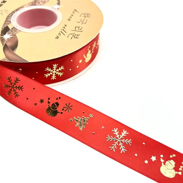 Ribbon Printed Christmas Design Decoration Gift Packing by Anti Spier