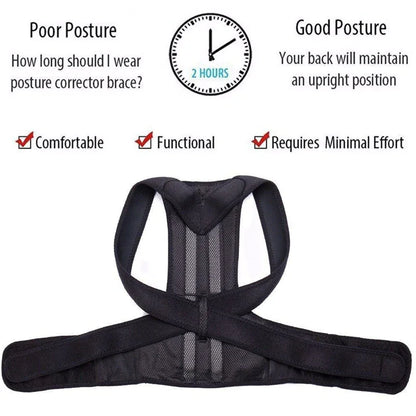 Adjustable Posture Corrector Low Back Support Shoulder Brace Belt For Men Women by Anti Spier
