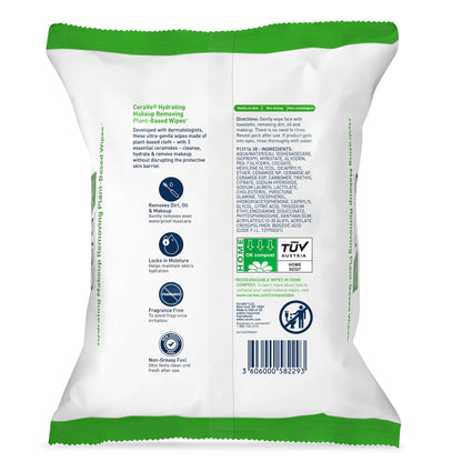 CeraVe Hydrating Facial Cleansing Makeup Remover Wipes| Plant Based Face Biodegradable in Home Compost| Wash Cloth| Suitable for Sensitive Skin| Fragrance-free Non-comedogenic| 25 Count by Anti Spier