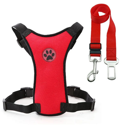 Dog supplies Breathable mesh chest straps Pet car safety chest back by Anti Spier