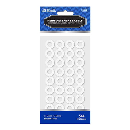 White Label Round Reinforcement (544/Pack) by Anti Spier
