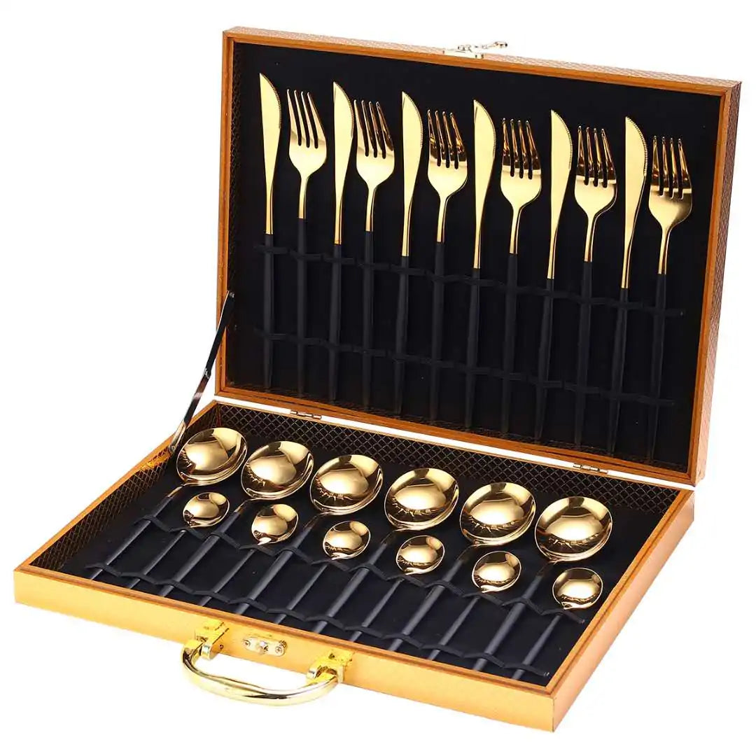 24 Pieces Luxury Cutlery Set by Anti Spier