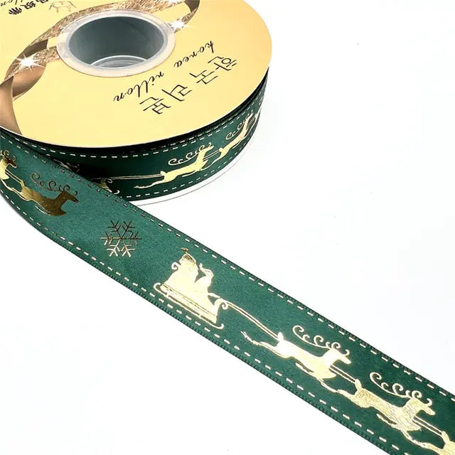 Ribbon Printed Christmas Design Decoration Gift Packing by Anti Spier