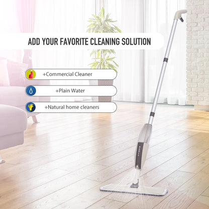 Floor Mop with Reusable Microfiber Pads by Anti Spier