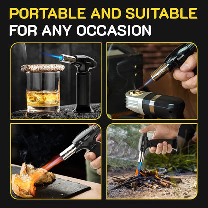 Butane Torch Adjustable Flame for Smoking Guns and Smokers with Wood Chips Bag by Anti Spier