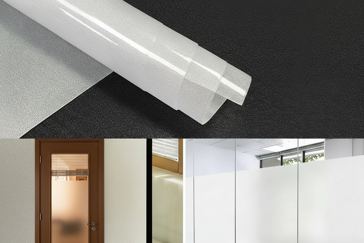 Frosted Glass Privacy Window Film for Offices - Static Cling Light Control by Anti Spier