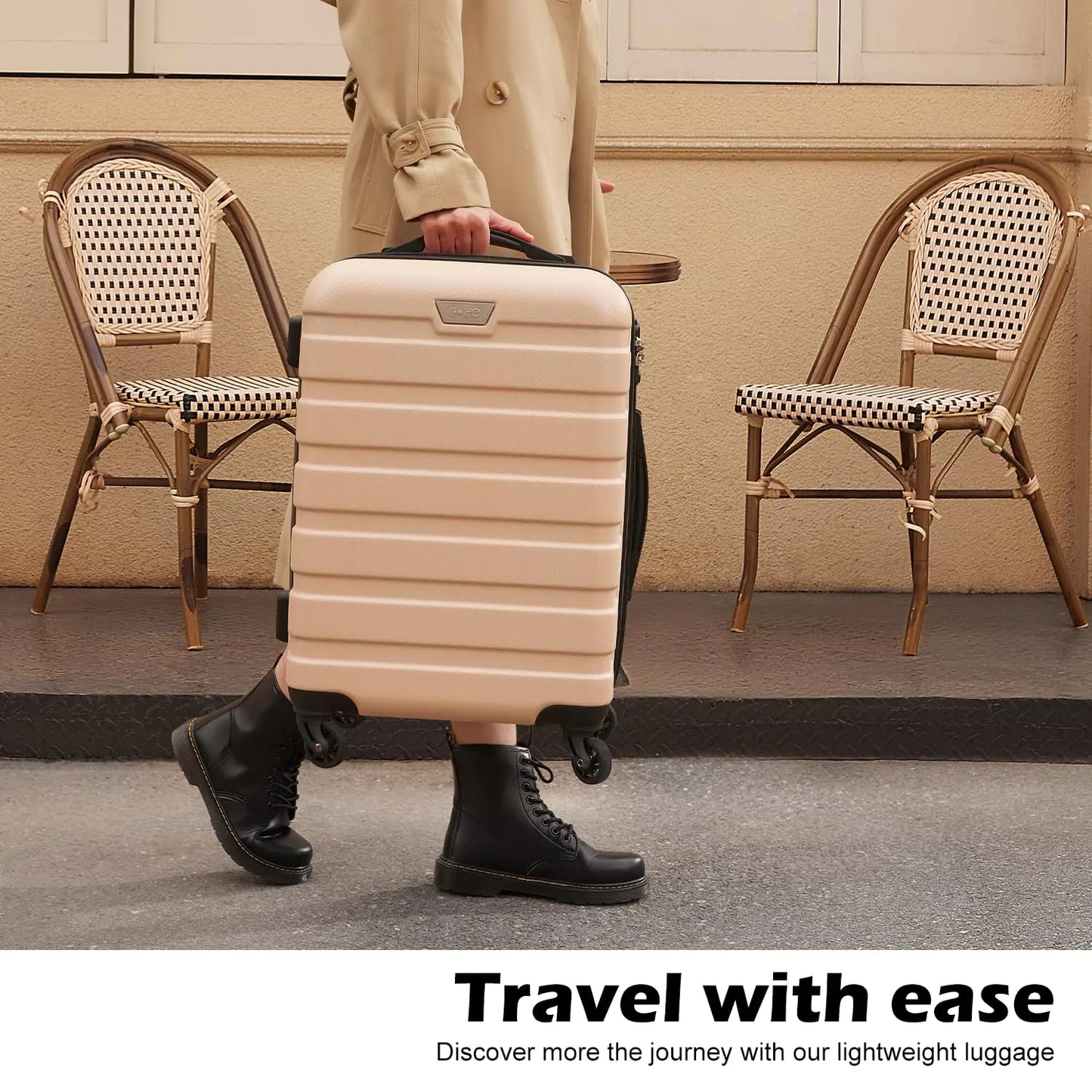 Coolife Luggage 3 Piece Set Suitcase Spinner Hardshell Lightweight TSA Lock (black, 3 piece set(20in24in28in)) black 20in24in28in by Anti Spier