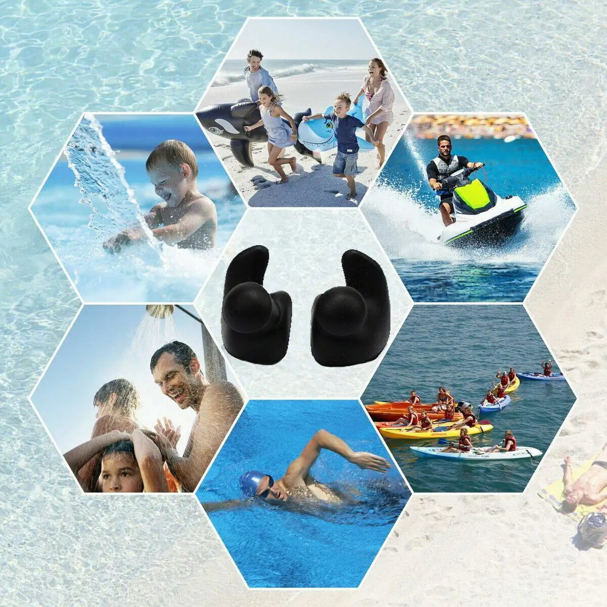 5/10 Pairs Soft Silicone Ear Plugs For Swimming Sleeping Anti Snore Reusable USA by Anti Spier