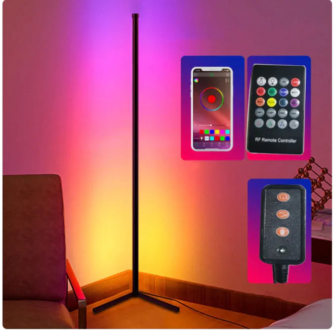 Symphony RGB Smart Corner Floor Lamp with Bluetooth & App Control by Anti Spier