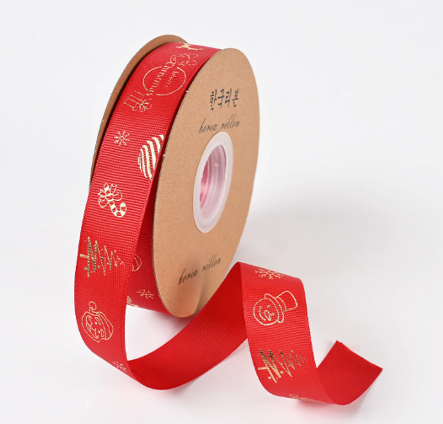 Ribbon Printed Christmas Design Decoration Gift Packing by Anti Spier