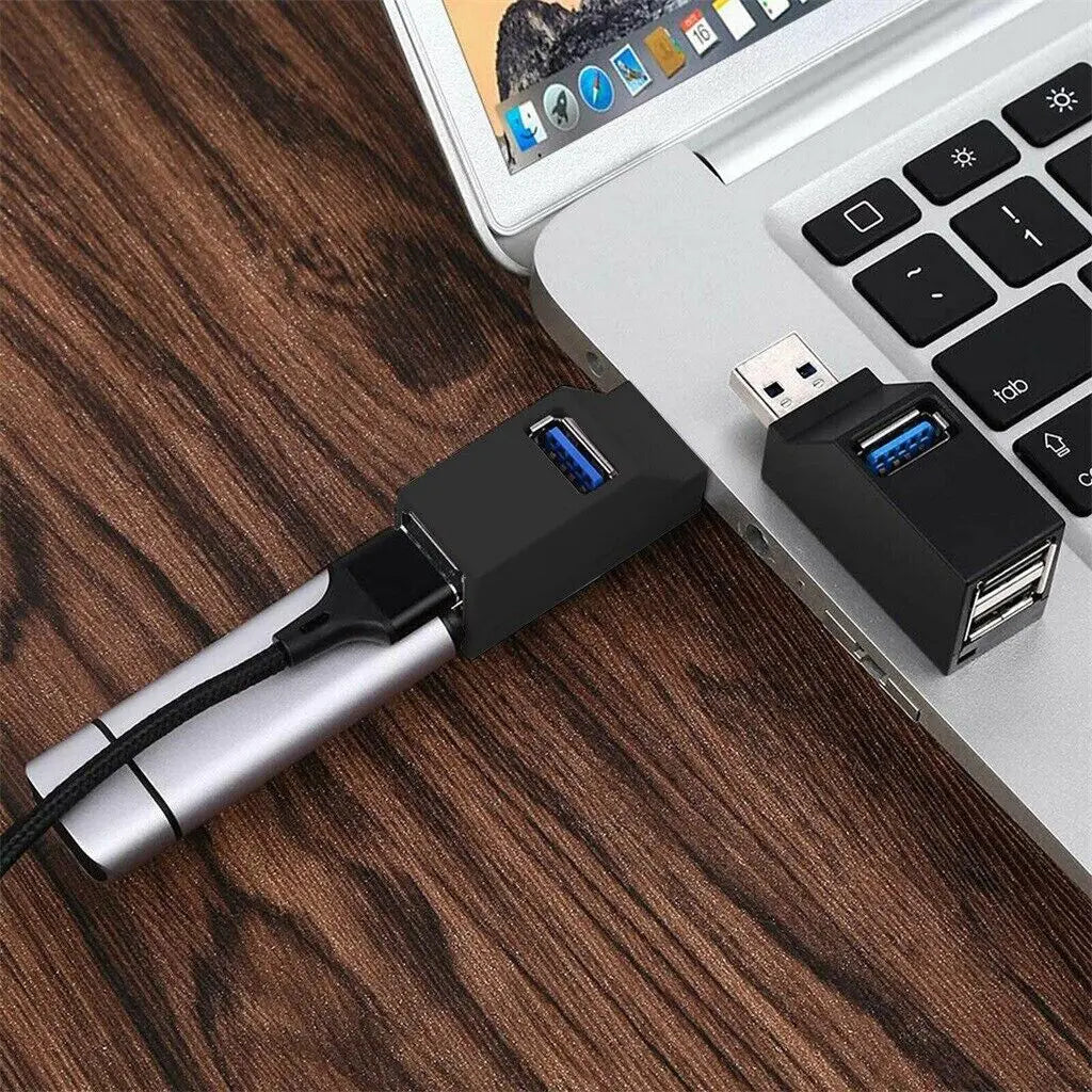 2 Pcs 3 Port USB 3.0 Hub Portable High Speed Splitter Box For PC Notebook Laptop by Anti Spier