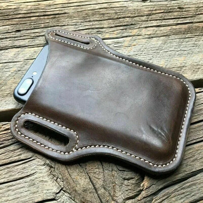 Men Cell Phone Belt Pack Bag Loop Waist Holster Pouch Case Leather Wallet Cover by Anti Spier