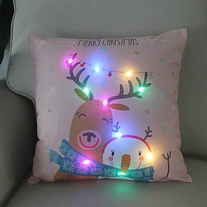 Super Soft Plush Christmas LED Lantern Pillowcase by Anti Spier