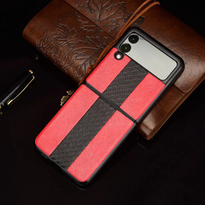 For Samsung Galaxy Z Flip 3 5G Slim Folding Leather Shockproof Phone Case Cover by Anti Spier