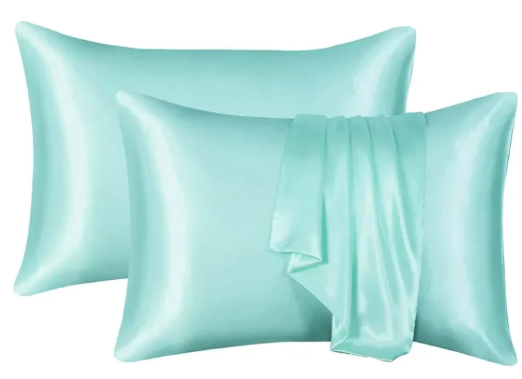 Silk-like Solid Color Pillowcase by Anti Spier