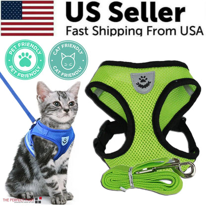Cat Dog Pet Harness Adjustable Control Vest Dogs Reflective S M L XL Leash by Anti Spier