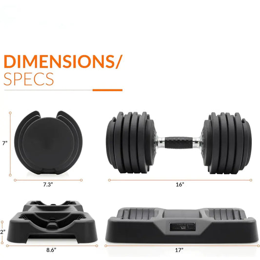 Adjustable Dumbbell with Rotating Handle for Weight Lifting and Fitness by Anti Spier
