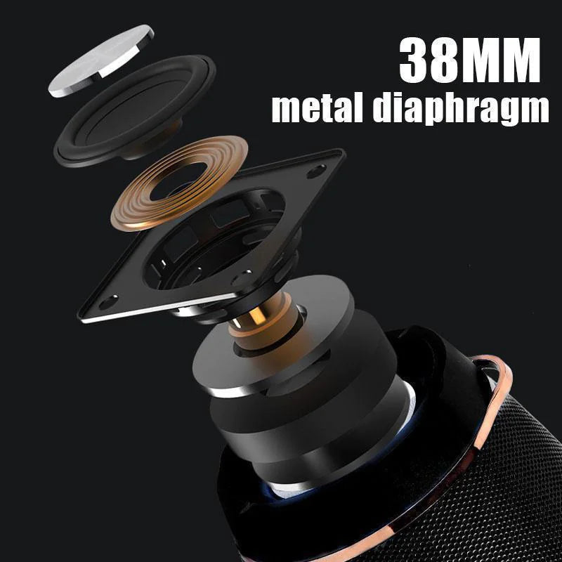 Bluetooth 5.1 Speaker Wireless Waterproof Outdoor Stereo LOUD Bass USB/TF Strap by Anti Spier