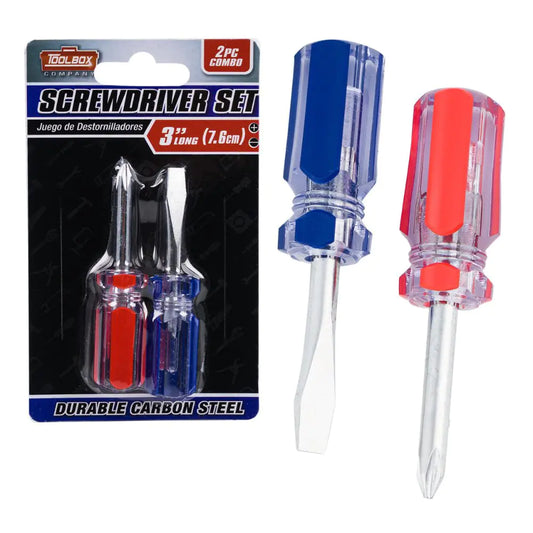 3" Screwdriver Set – Phillips + Flathead 2pc by Anti Spier