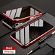 Magnetic Tempered Glass Privacy Metal Case iphone by Anti Spier