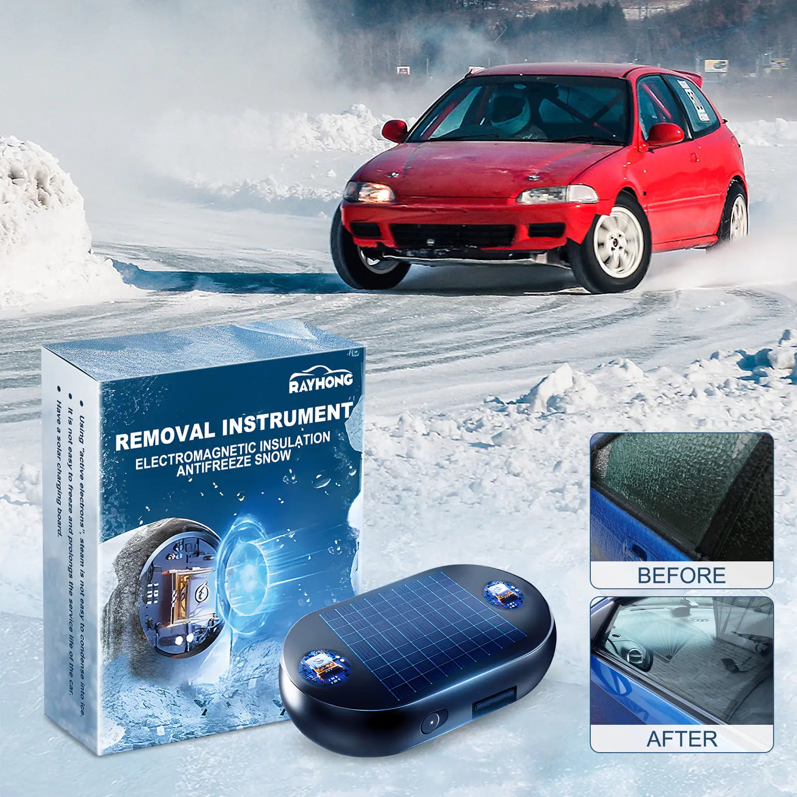 Car Snow Remover Car Windshield Rearview Mirror Deicing Fast Snow Melting Portable Anti-freezing Tool by Anti Spier