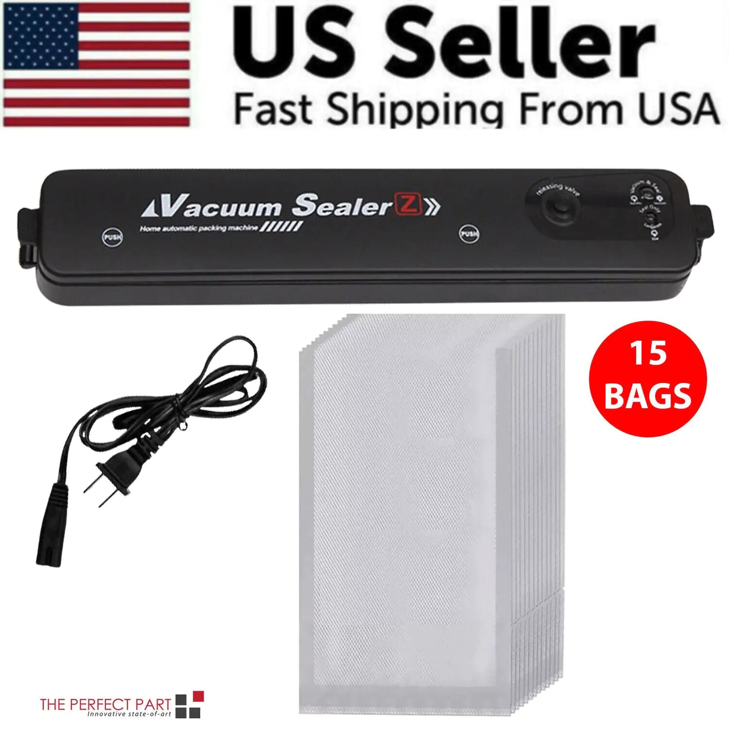 Vacuum Sealer Machine Food Preservation Storage Saver Automatic With Seal Bag by Anti Spier