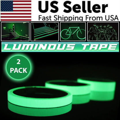 2PC Luminous Tape Self Adhesive Glow In The Dark Wall Sticker Fluorescent Light by Anti Spier