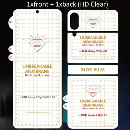 For Samsung Galaxy Z Flip 3 5G Soft Hydrogel Screen Protector Film/HD Lens Cover by Anti Spier