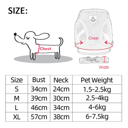 Cat Dog Pet Harness Adjustable Control Vest Dogs Reflective S M L XL Leash by Anti Spier