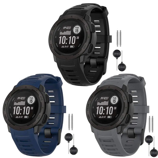 Watbro Bands Compatible with Garmin Instinct Sports GPS Soft Silicone Adjustable Replacement Wristbands for Garmin Instinct/Instinct Tide/Instinct Tactical by Anti Spier