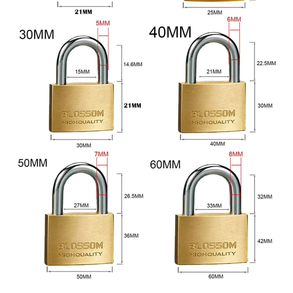 Brass Keyed Safety Padlock by Anti Spier