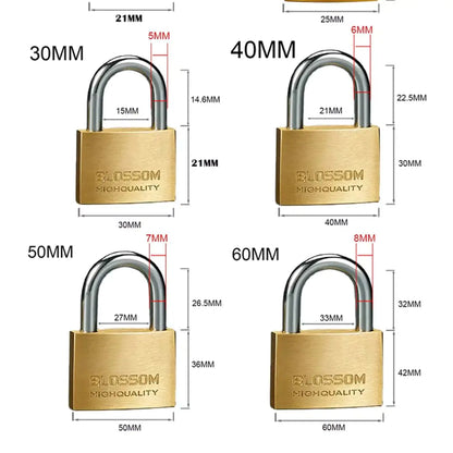 Brass Keyed Safety Padlock by Anti Spier