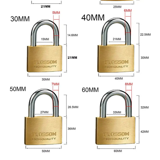 Brass Keyed Safety Padlock by Anti Spier