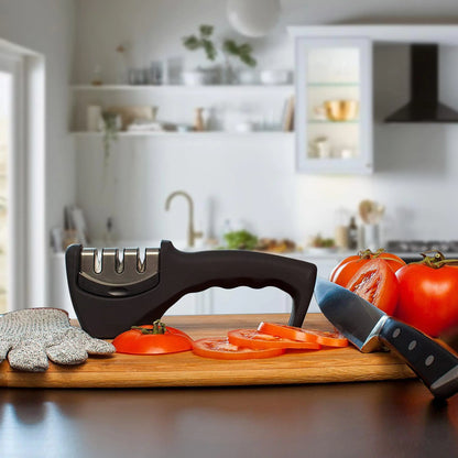 Knife Sharpener Professional Kitchen Blade Sharpening Tool Handheld System by Anti Spier